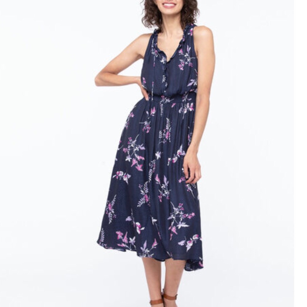 Ricki’s Sleeveless Midi Dress Navy Lilac Pink Size S NWT